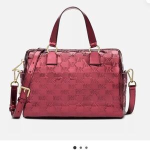 COPY - Michael Kors Mason Medium Duffle
Satchel DEEP RED